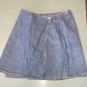 Denim&Co Blue Skort